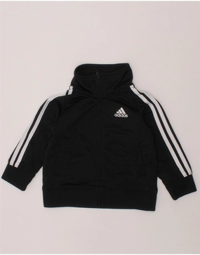 ADIDAS Baby Boys Graphic Tracksuit Top Jacket 9-12 Months Black Polyester type