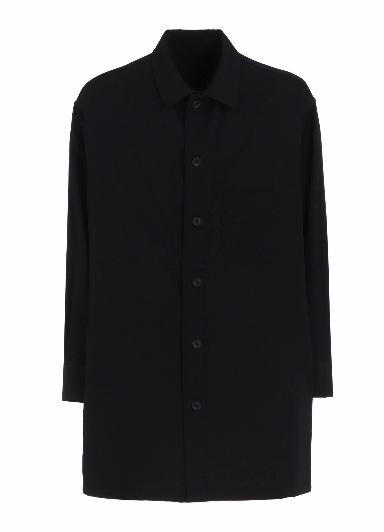 Chic Comfort Look WOOL GABARDINE FACE AND BACK POCKET BLOUSE