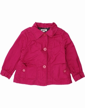 Broadcast DKNY Baby Girls Overcoat 18-24 Months Pink Cotton