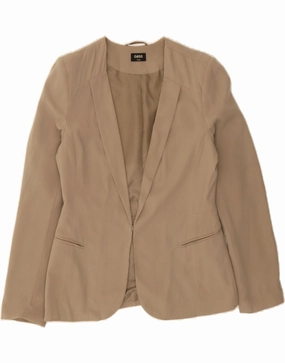 OASIS Womens Blazer Jacket UK 12 Medium Beige Polyester Modern Elegance Snag Resistant Weave