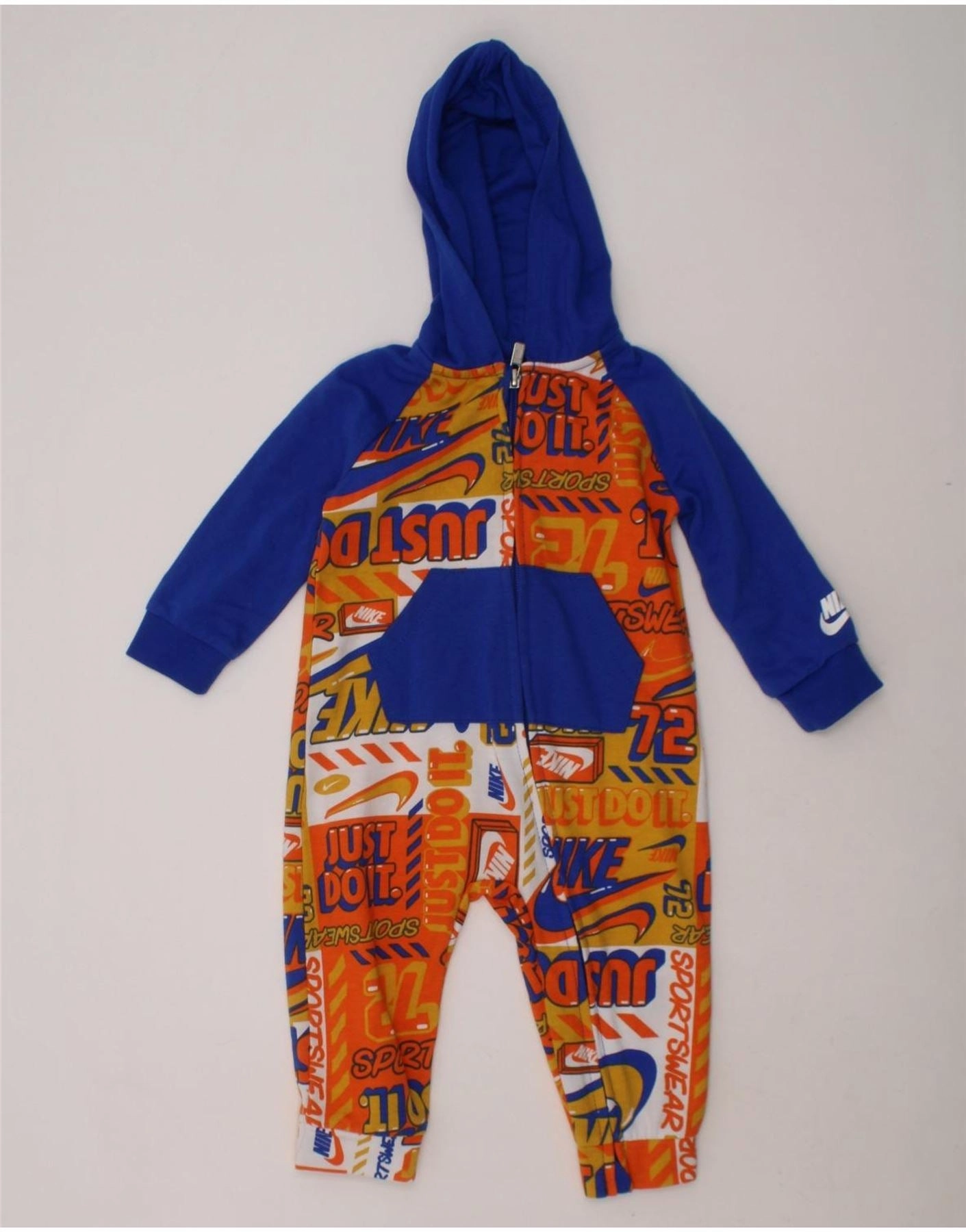 Casual Picnic NIKE Baby Boys Hooded Long Sleeve Jumpsuit 9-12 Months  Blue Geometric