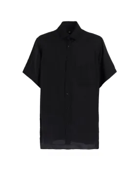 CUPRO TWILL SS SHIRT Printed Pattern Double Stitched Seams