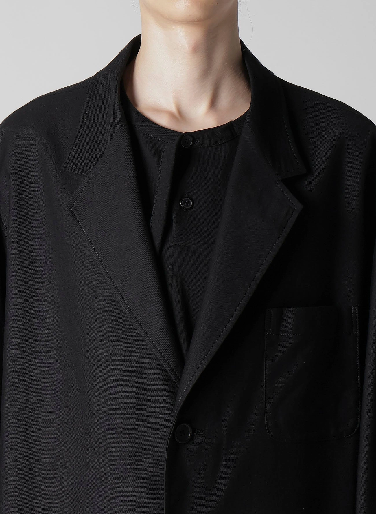 Ergonomic Shoulder Panels Minimalist WIDE TWILL 3POCKET JACKET