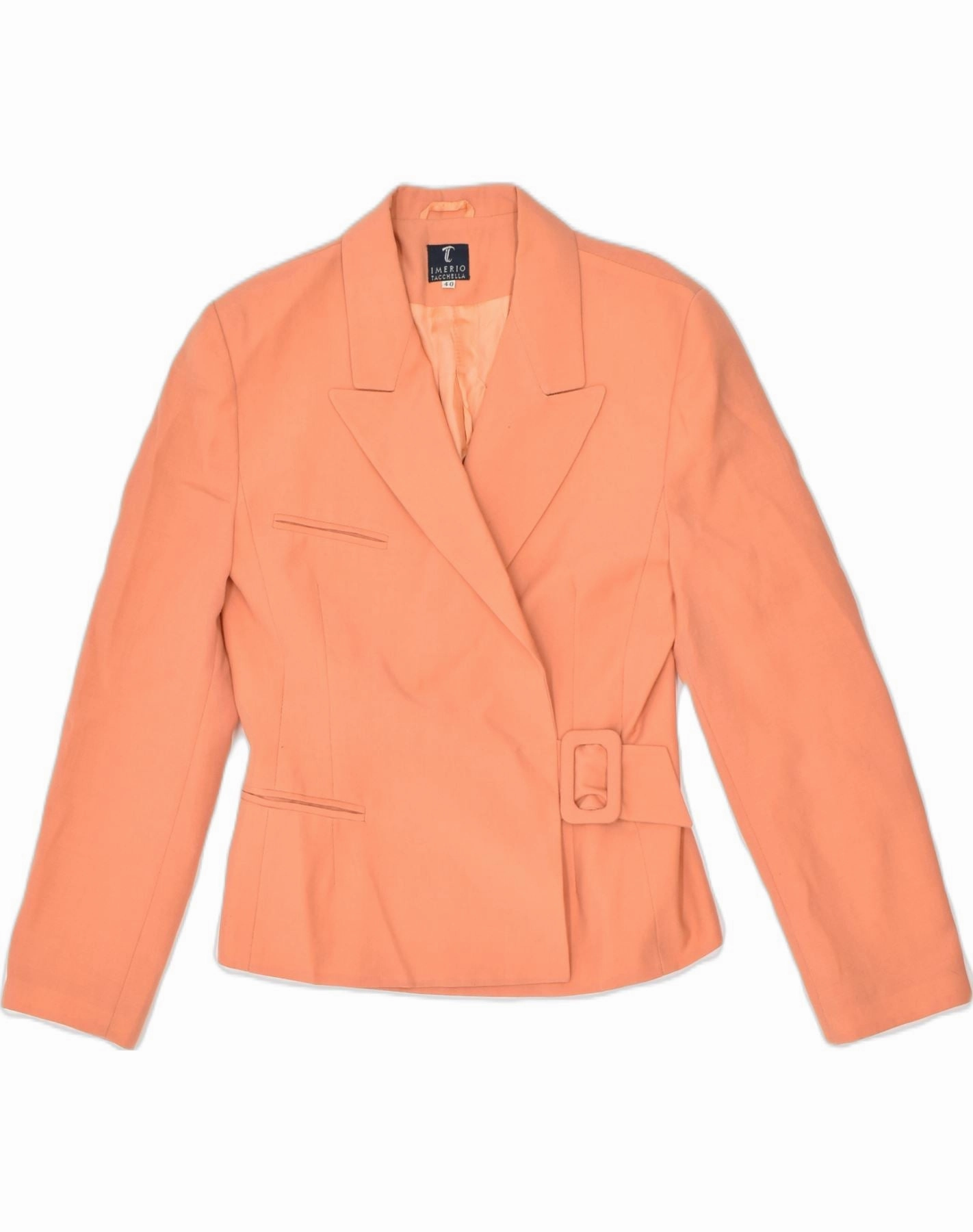 Business Attire Fit Sharp Tailored Wear VINTAGE Womens Blazer Jacket IT 40 Small Orange Acetate