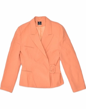Business Attire Fit Sharp Tailored Wear VINTAGE Womens Blazer Jacket IT 40 Small Orange Acetate