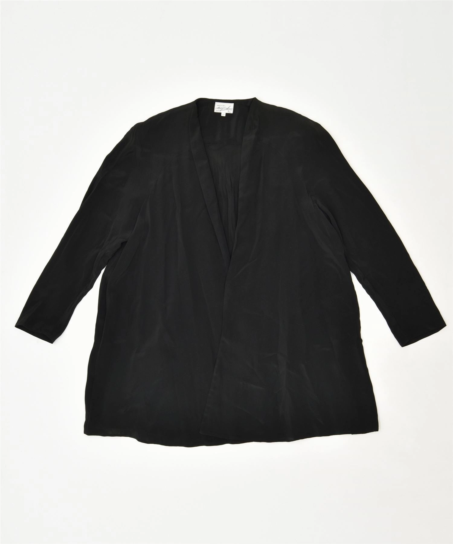 VINTAGE Womens Blazer Jacket IT 42 Medium Black tailored look