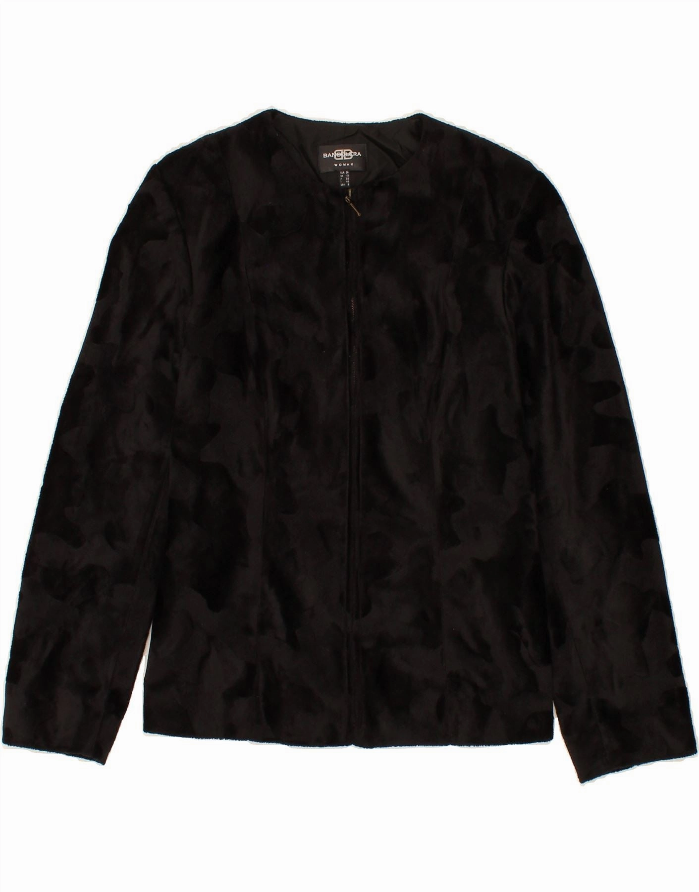 VINTAGE Womens Blazer Jacket UK 10 Small  Black Polyester Chic Look