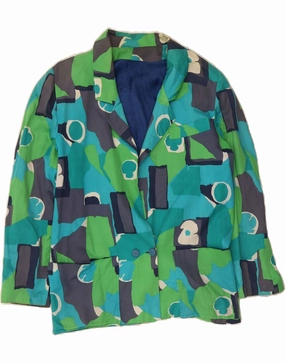 Business Fit Wear VINTAGE Womens Blazer Jacket UK 12 Medium Multicoloured Geometric