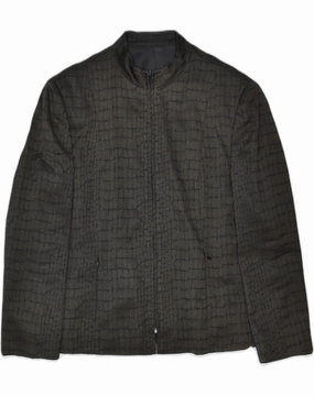 Sharp Look Wear Formal Style VINTAGE Womens Blazer Jacket UK 16 Large Grey Acetate