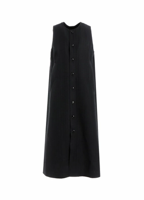 Magic Day VISCOSE TWEED STRIPE FRONT OPEN DRESS