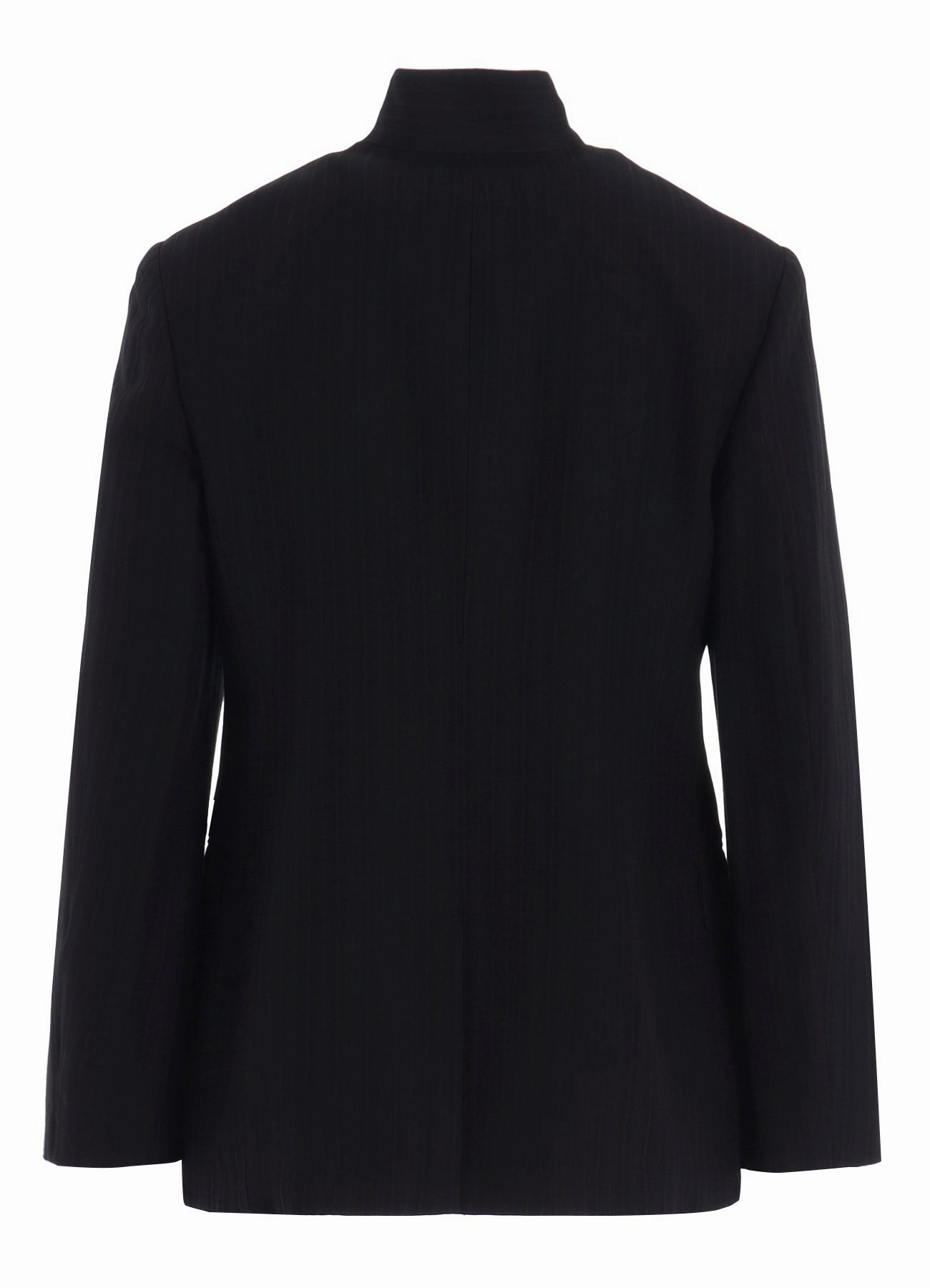 VISCOSE TWEED STRIPE STAND COLLAR JACKET Triumph Sporty Look