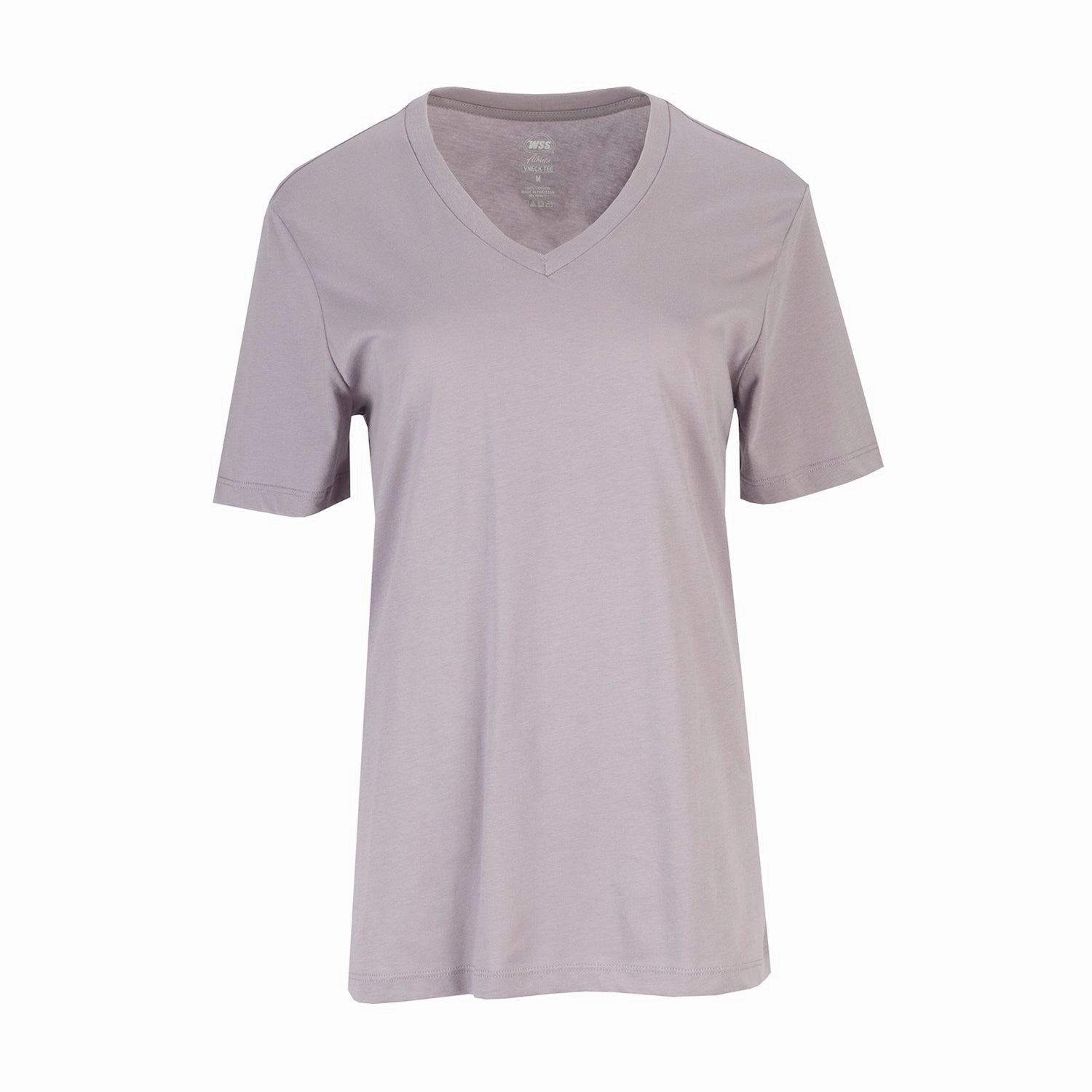 Curved Hemline Vneck Tee - Womens
