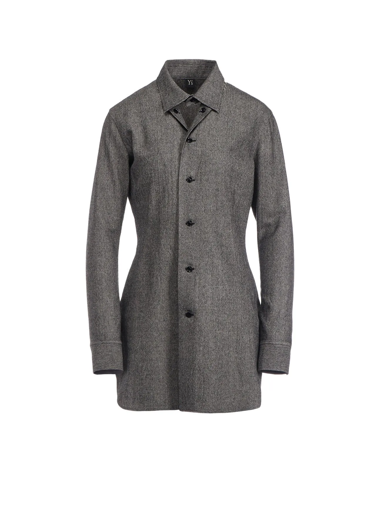 W/ MINI HERRINGBONE OPEN NECK BLOUSE Road Trip Ready Travel Friendly