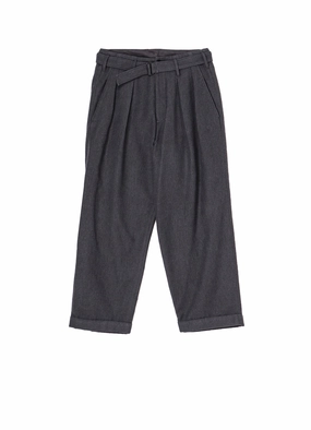 W/C TWILL WASHER 2TUCKS PANTS Minimal Edge