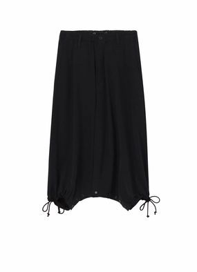 W/GABARDINE INSEAM BUTTON SAROUEL PANTS Detachable belt No Gap Waistband