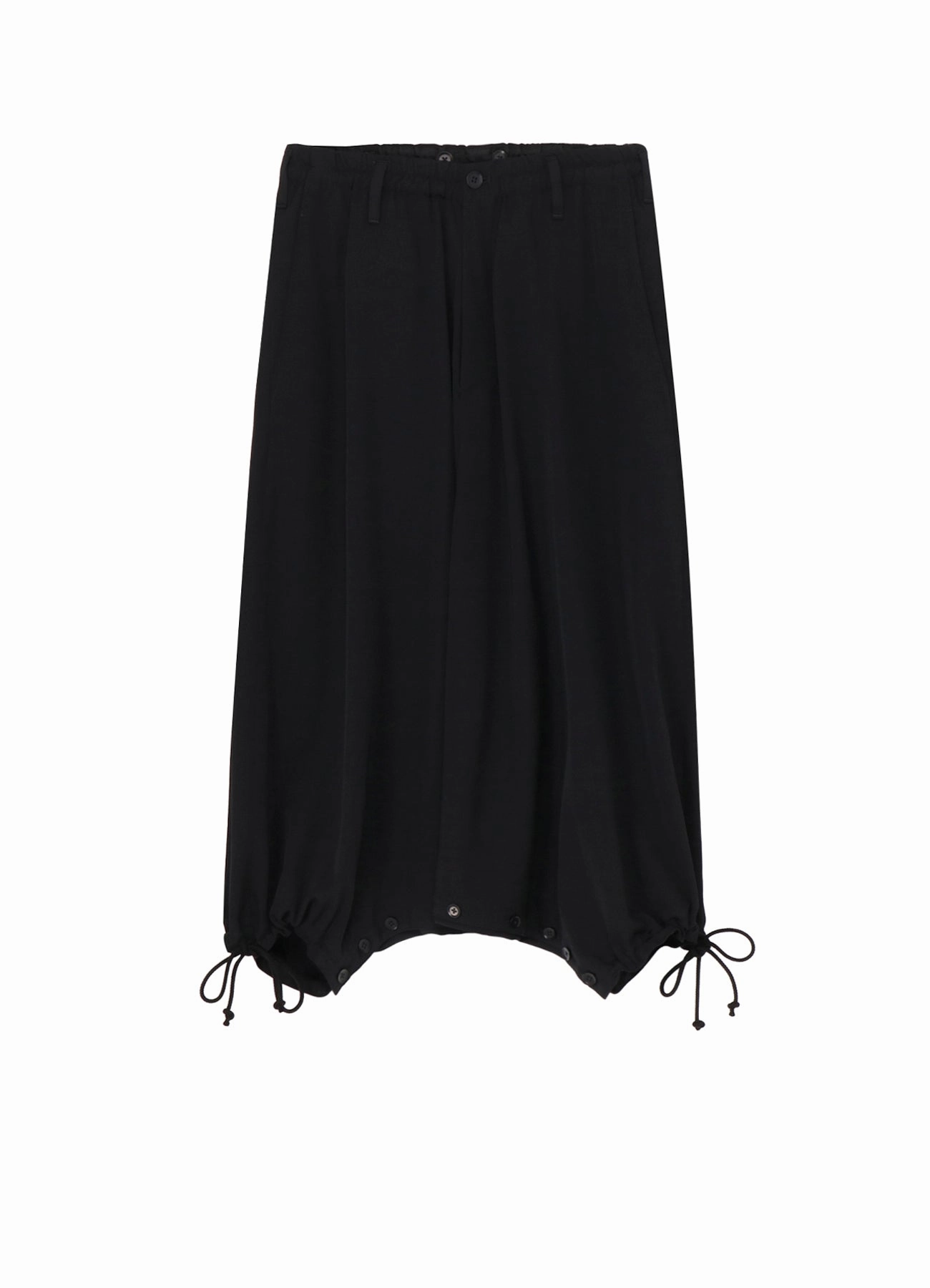 W/GABARDINE INSEAM BUTTON SAROUEL PANTS Detachable belt No Gap Waistband