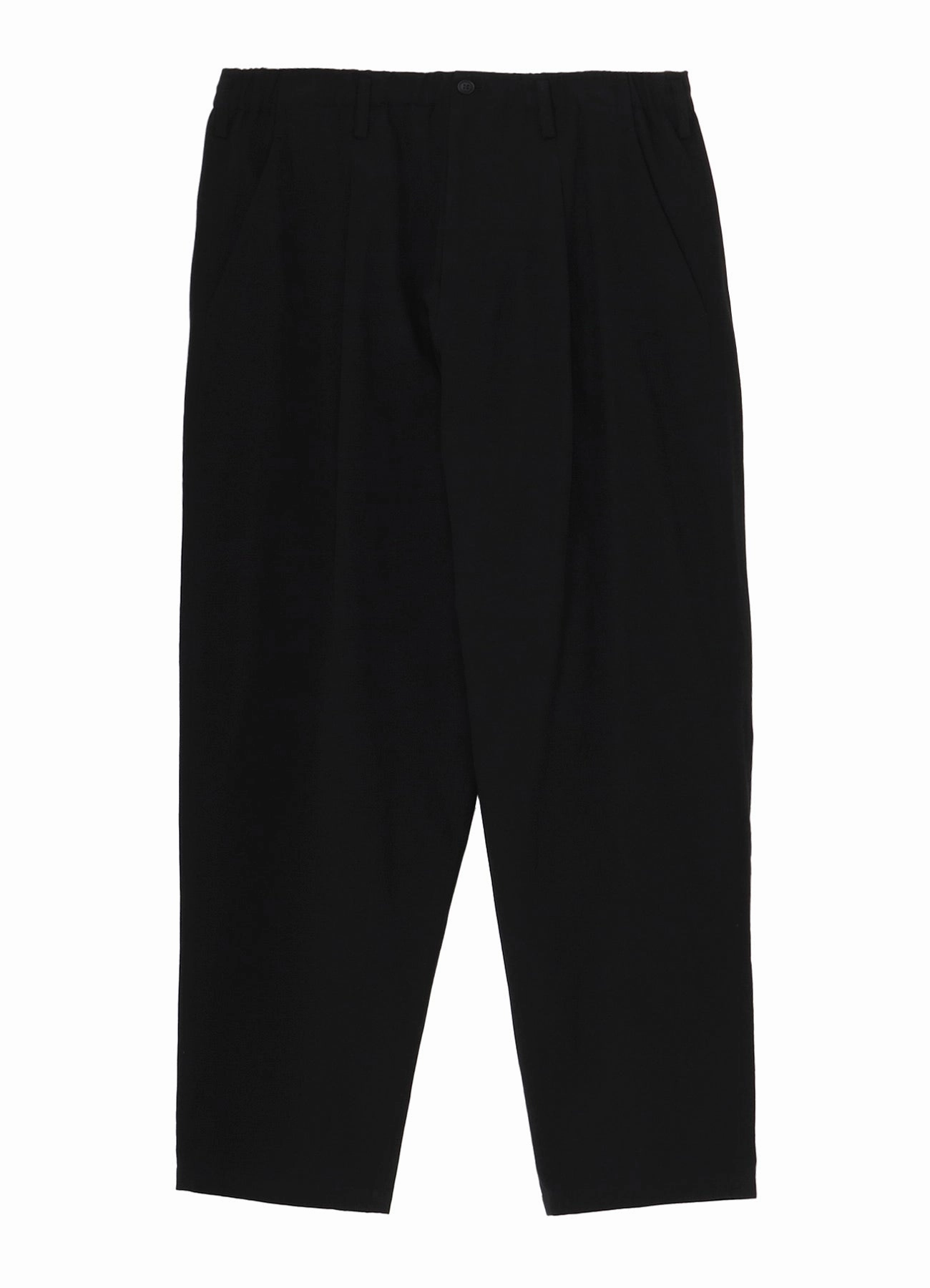 No Iron Sleek Look WAIST STRING PANTS WITH COTTON LINEN UNEVEN YARN CANVAS