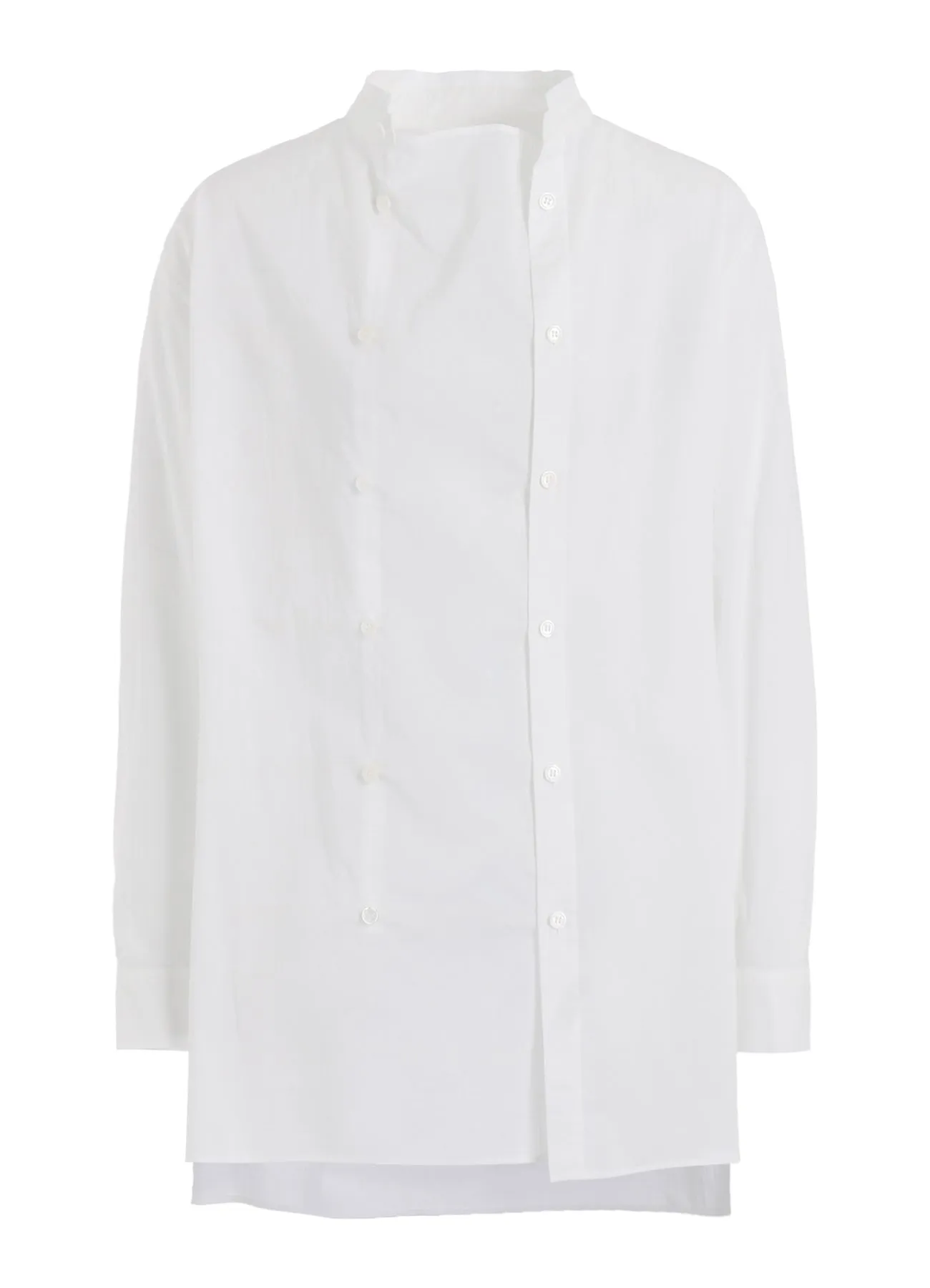 COTTON LAWN RIGHT FRONT DOUBLED SHIRT Hooded Option