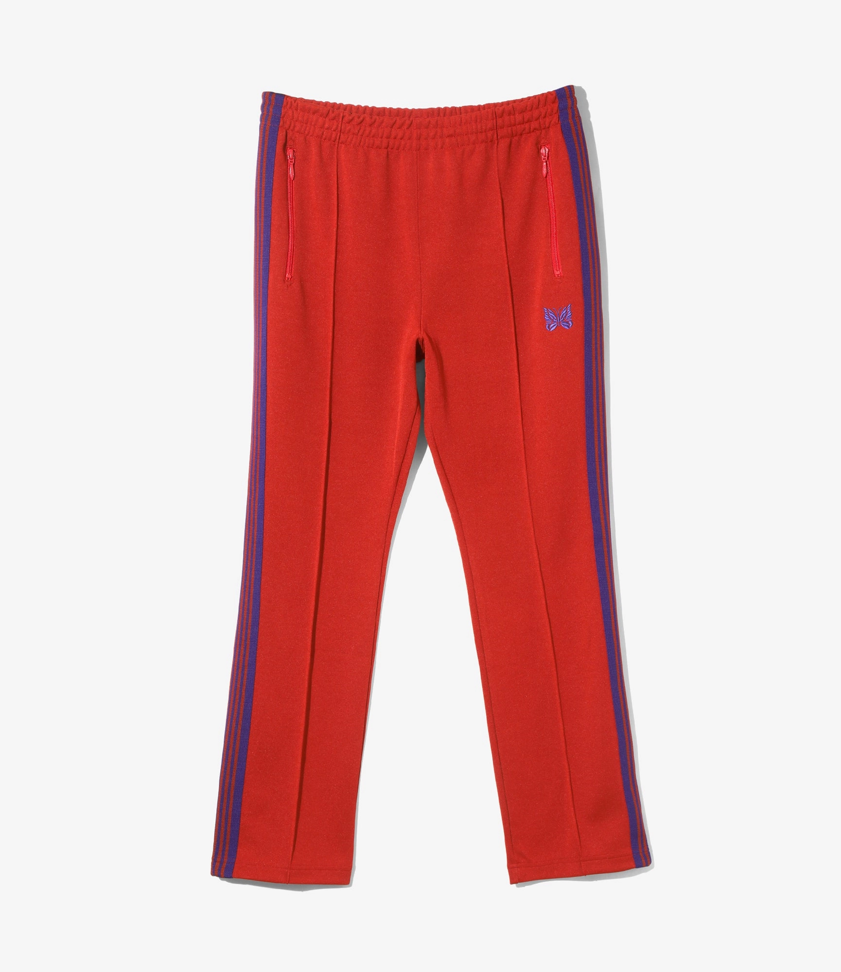 Narrow Track Pant ?C Red Smooth Polyester Light Fit Effortless Fit
