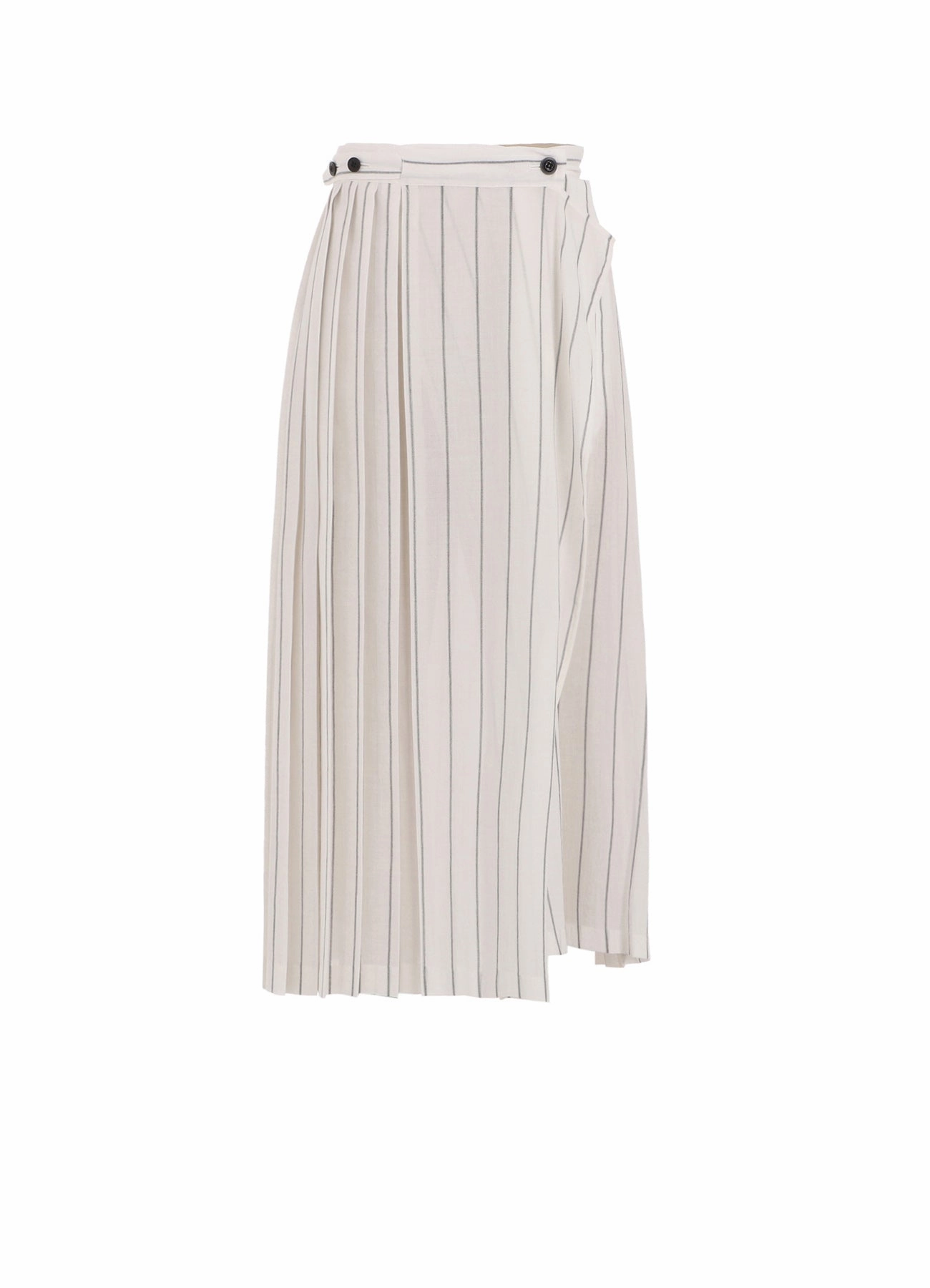WASHER STRIPE PLEATED WRAP SKIRT Trend Detail Fitted Mood