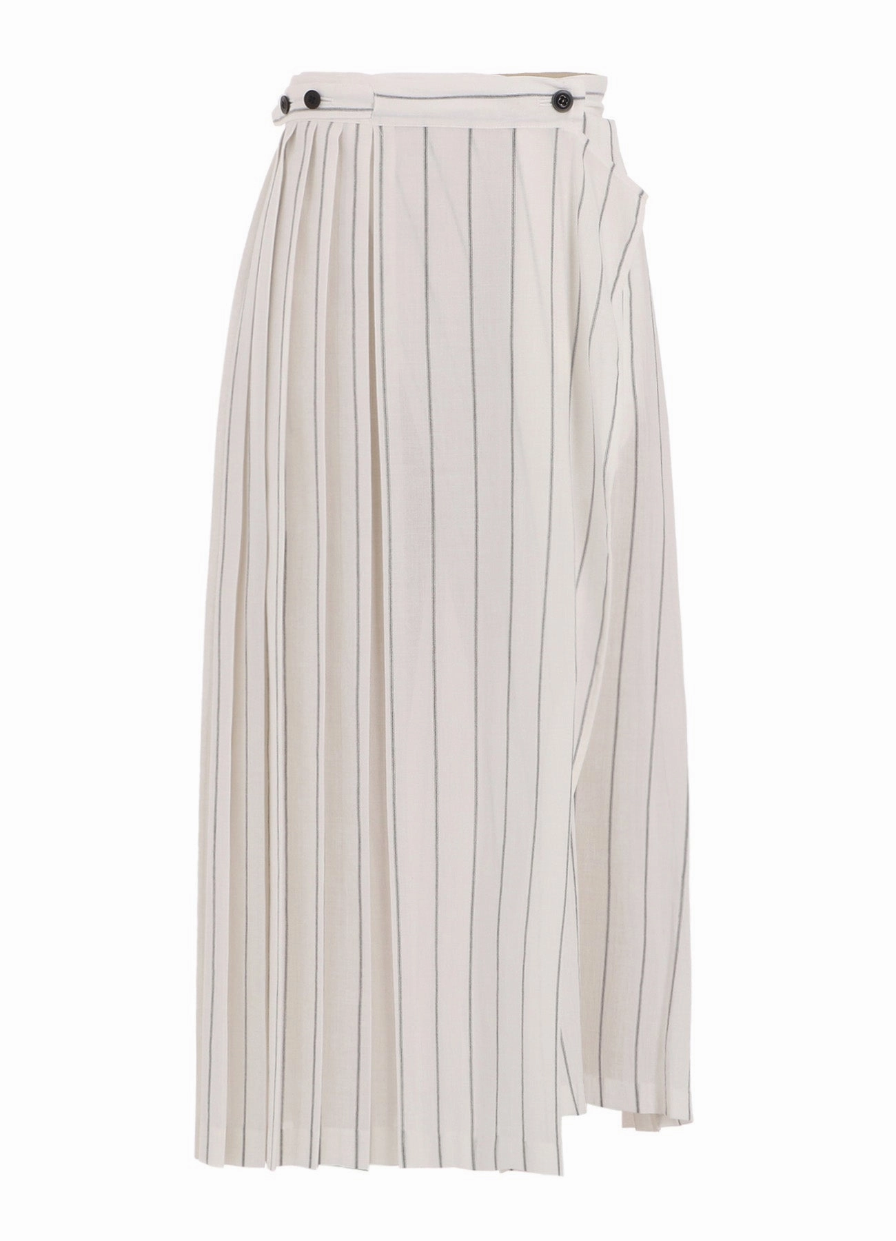 Stylish and Comfortable Dreamy Motion WASHER STRIPE PLEATED WRAP SKIRT