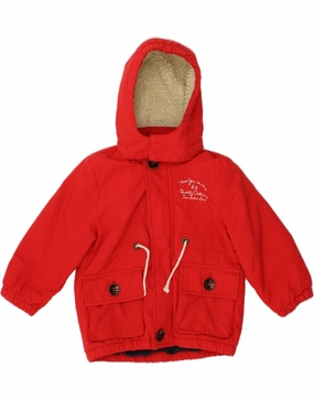 Striped TOM TAILOR Baby Boys Hooded Windbreaker Jacket 9-12 Months Red Polyester