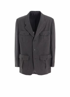 Y's for men x 120% LINO LINEN JACKET WITH 4-POCKET suitable for casual sports