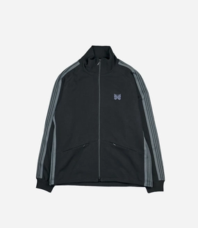 Go Anywhere Warm Up Track Jacket ?C Black Cotton Fleece