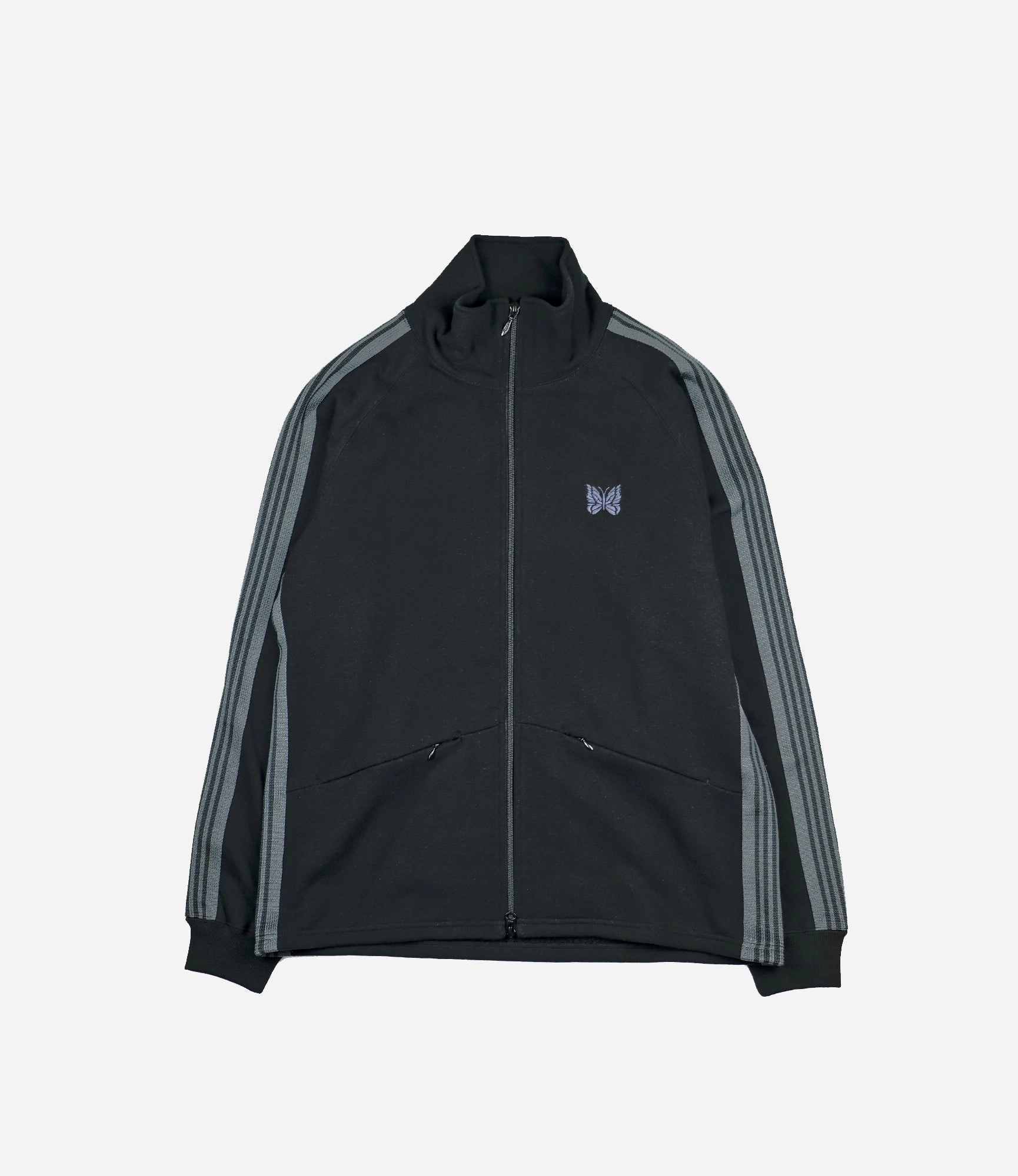 Go Anywhere Warm Up Track Jacket ?C Black Cotton Fleece