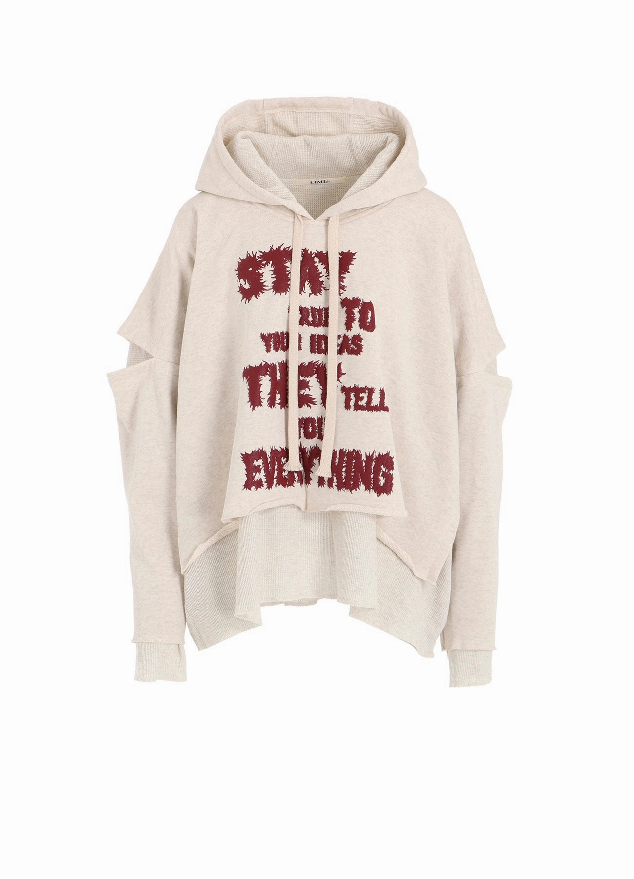 Headband STAY TRUE PRINT LAYERED SHORT HOODIE