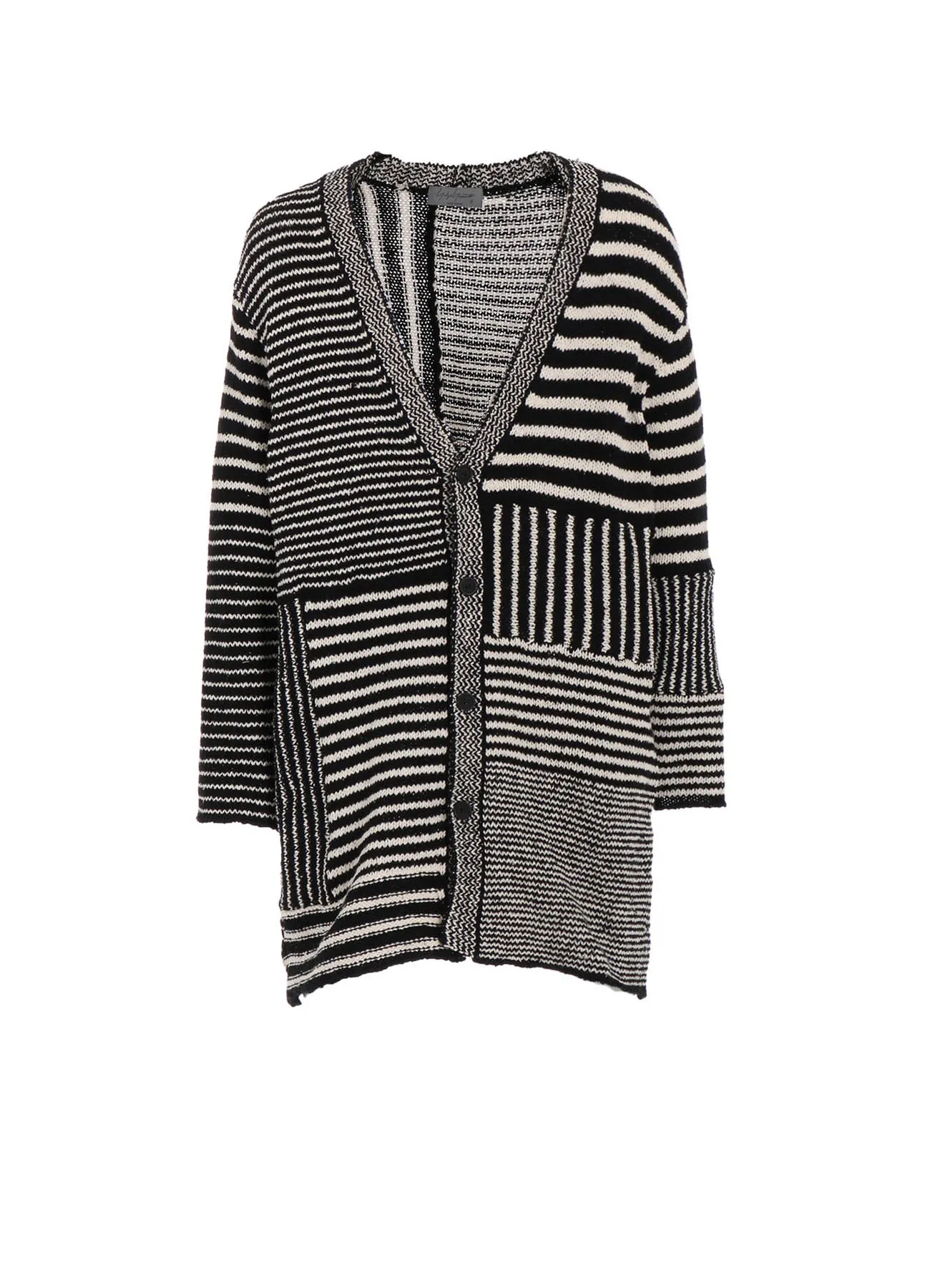 3G1P BORDER LONG V CARDIGAN Wrinkle Resistant