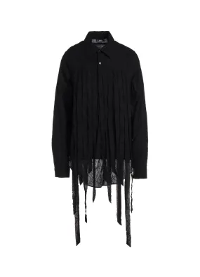 Mature Elegance WASHER TYPEWRITER FRINGE SHIRT