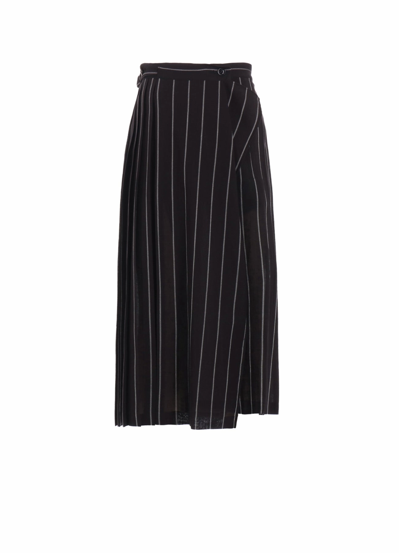 WASHER STRIPE PLEATED WRAP SKIRT Everyday Wear