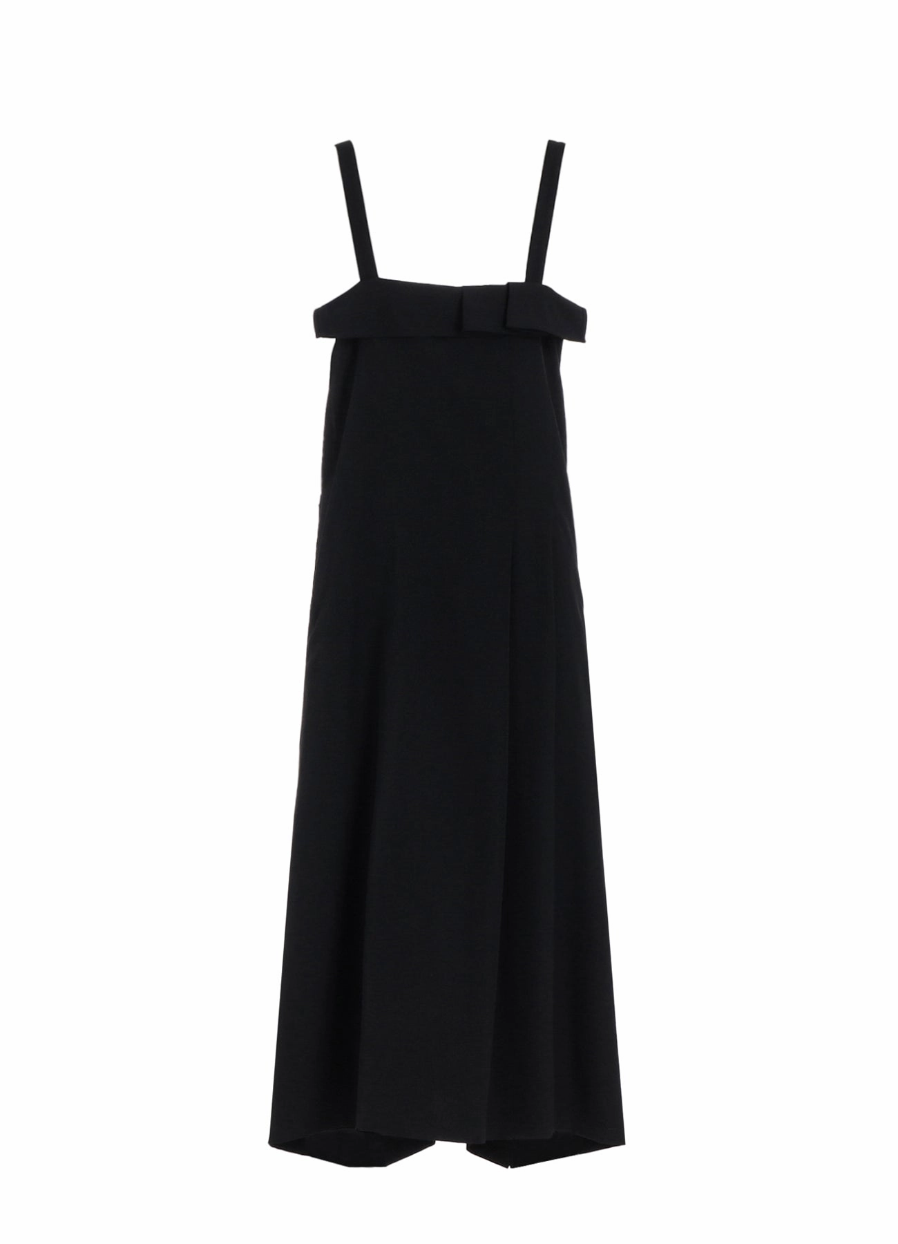 WASHER WOOL GABARDINE PLEATED SHOULDER STRAP DRESS sweet moment Shiny surface