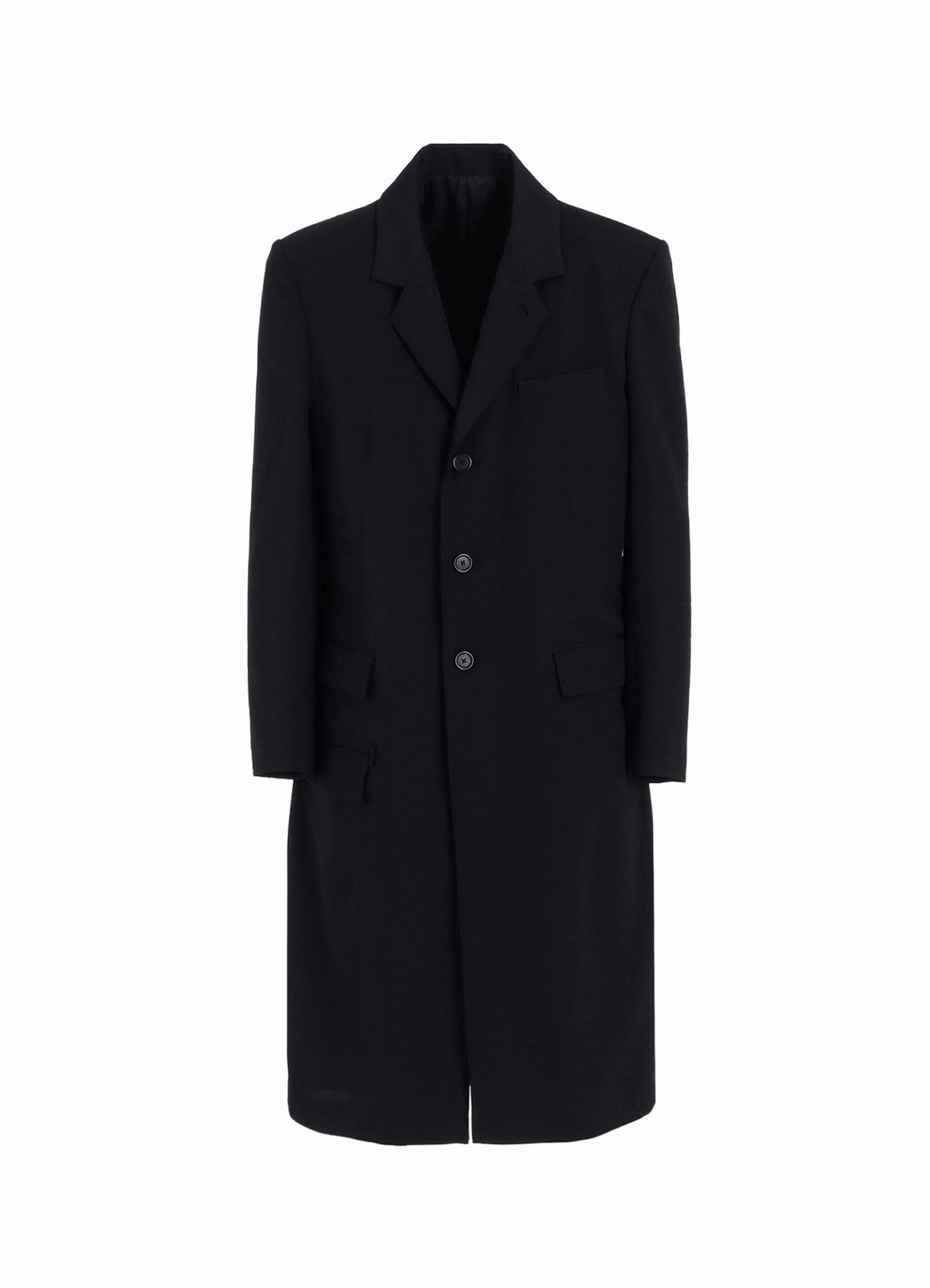 All Purpose Outerwear WASHER WOOL GABARDINE SLIM LONG JACKET