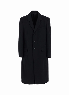 All Purpose Outerwear WASHER WOOL GABARDINE SLIM LONG JACKET