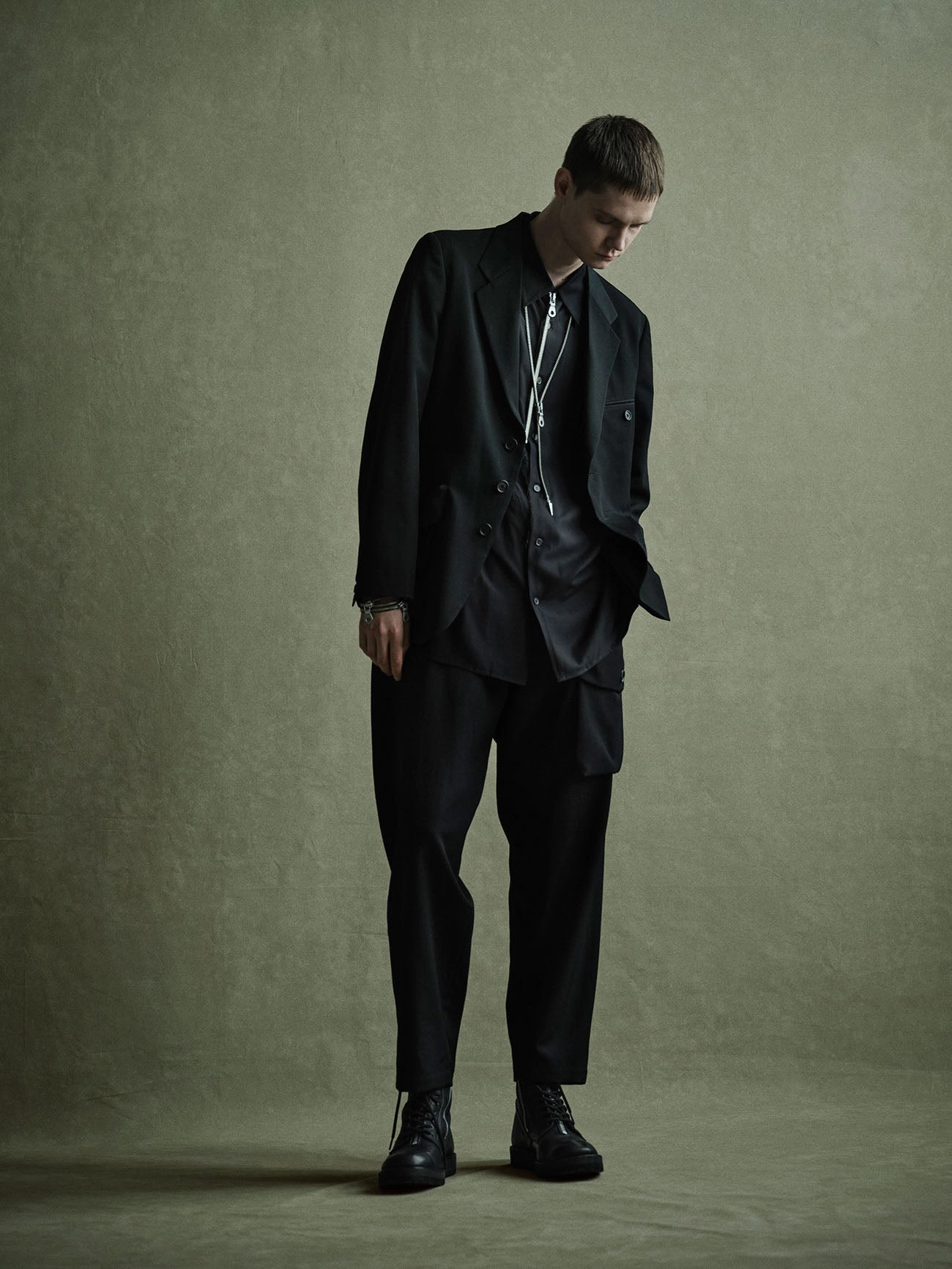 WASHER WOOL GABARDINE WAIST-STRING POCKET PANTS Chill Style