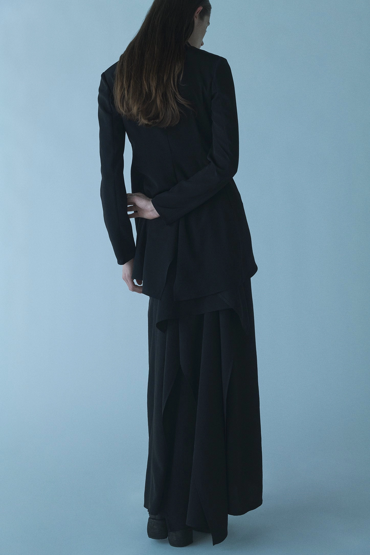 TA/PE CREPE DE CHINE ASM ROUND HEM JACKET Seasonal Style