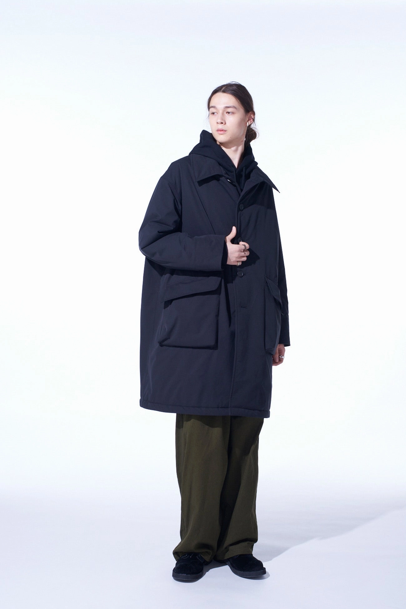 Long Sleeves Dry Weather Look WATER-REPELLENT STRETCH TAFFETA PUFFER COAT