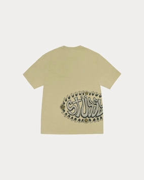 Playful Design Breathable Material WAVE OVAL PIG. DYED TEE