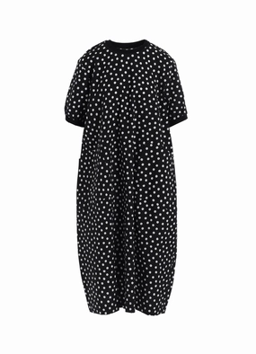COTTON RIPPLE DOT PRINT ONE PIECE Transitional Style