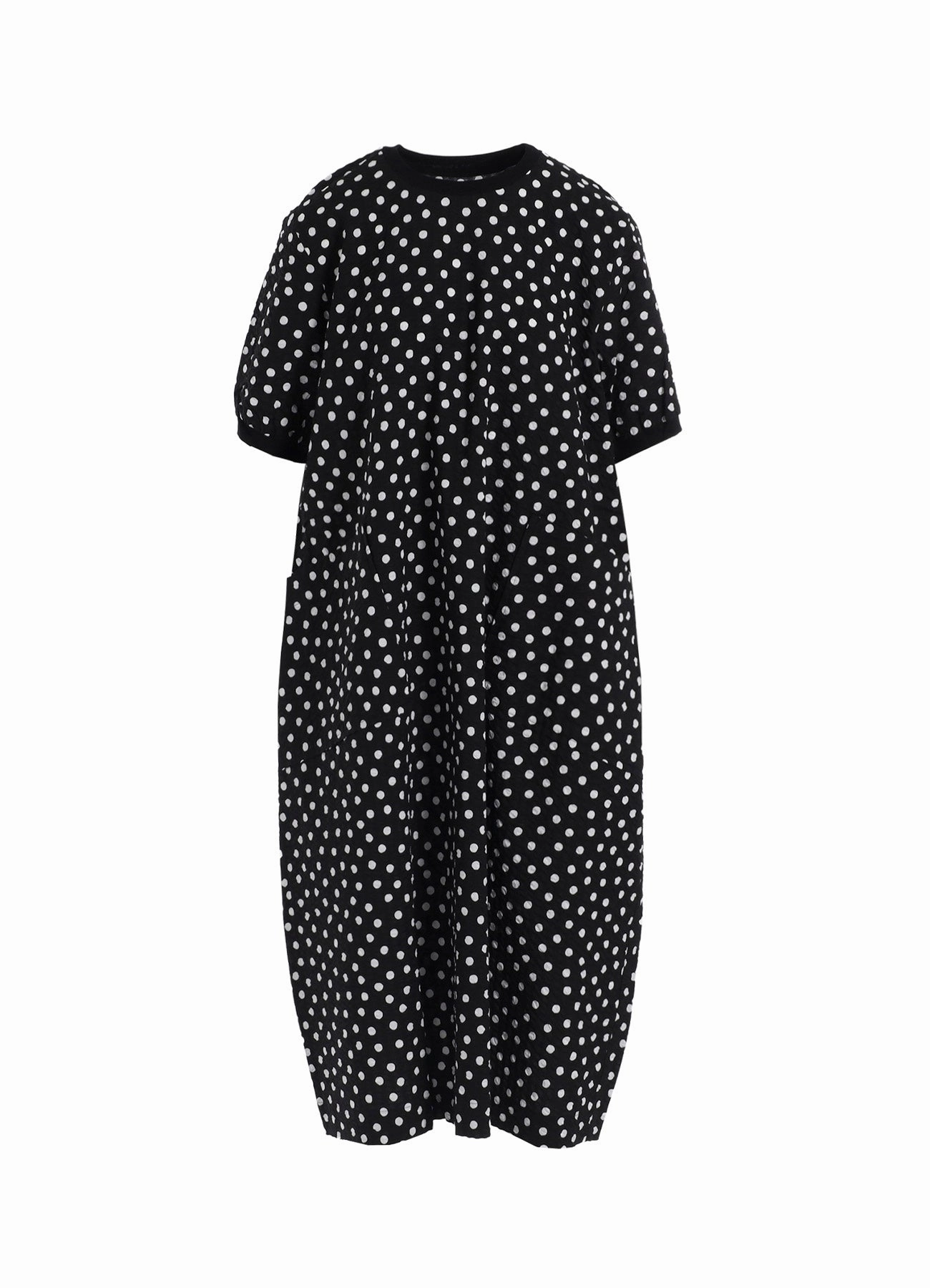 COTTON RIPPLE DOT PRINT ONE PIECE Transitional Style