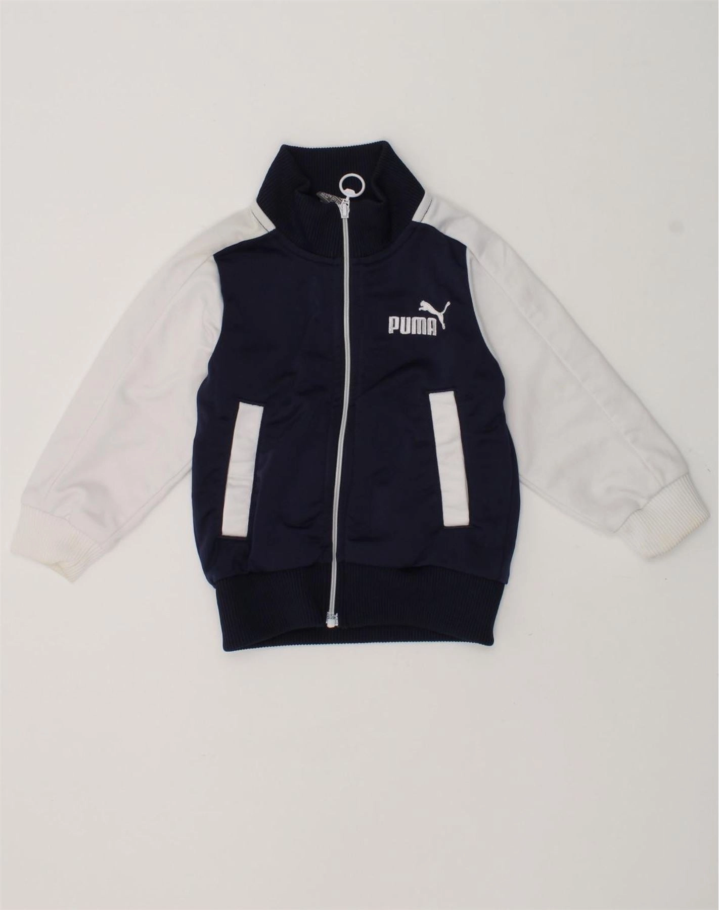 Softshell Material PUMA Baby Boys Tracksuit Top Jacket 6-9 Months Navy Blue Colourblock