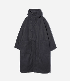 Duffle Coat ?C Grey 24oz Melton Wool FlexibleCuffSystem Weatherproof Zipper Tech