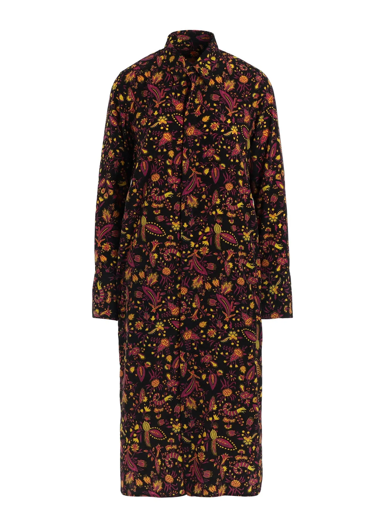 FLOWER PRINT LONG SHIRT On-The-Go Style High-Quality Craftsmanship