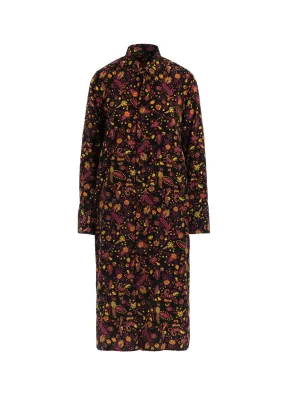 FLOWER PRINT LONG SHIRT Tailored Fit decorative element