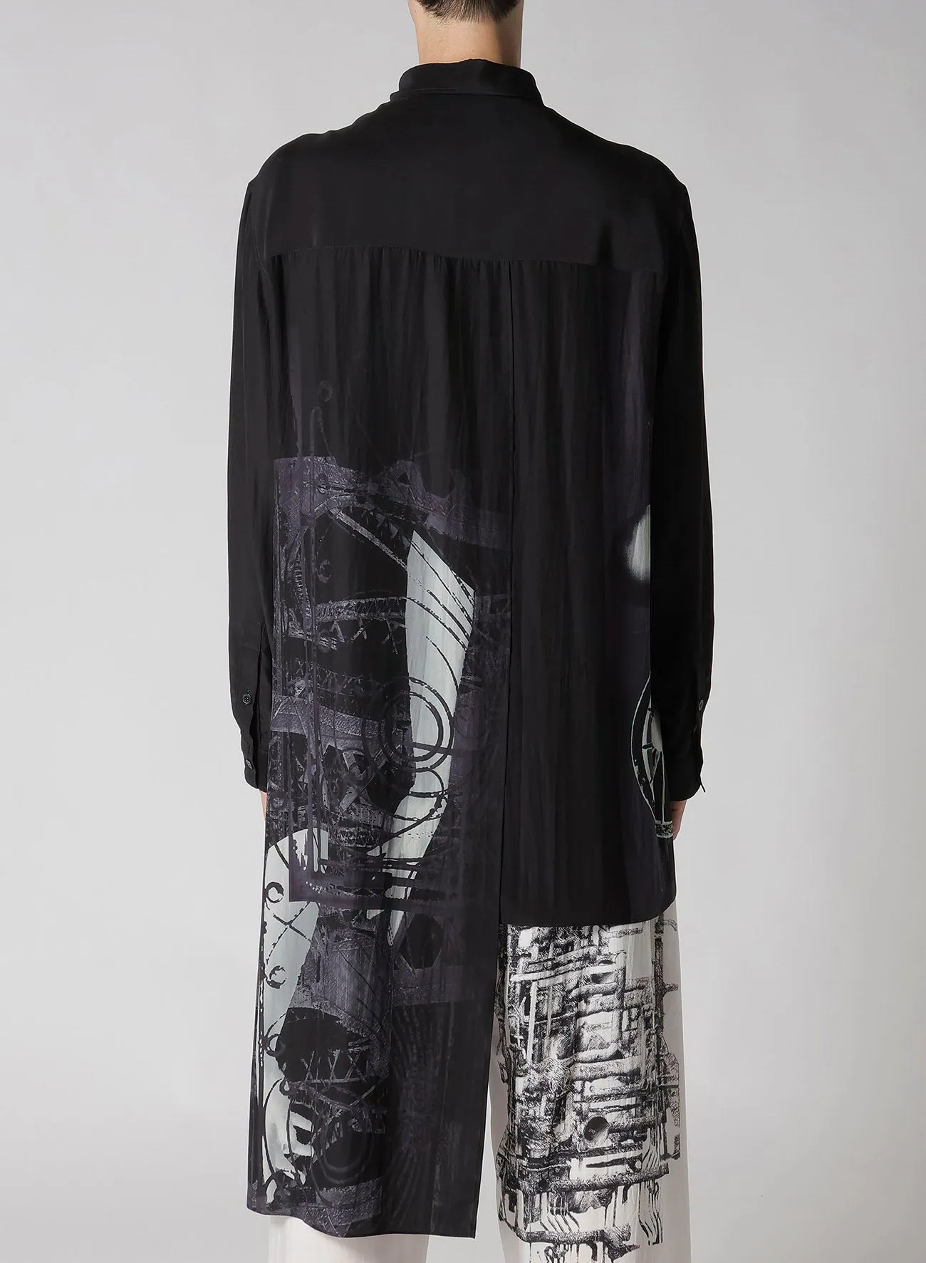 Outdoor Gear WHEEL PRINTED ASYMMETRY BLOUSE