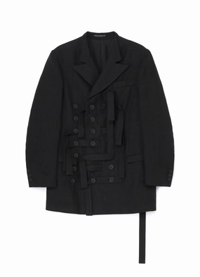 TWILL STAND COLLAR BELTED W JACKET Hairspray