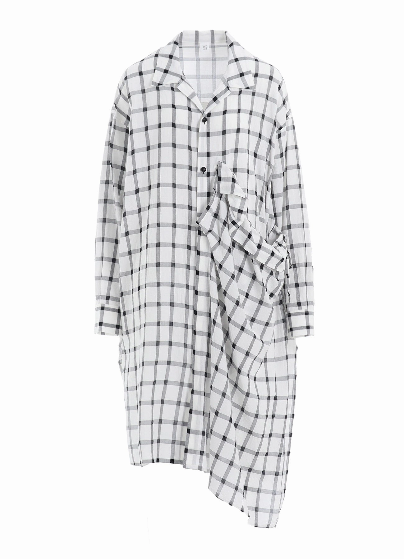Cocktail-Party COTTON CUPRO PLAID SHIRT DRESS