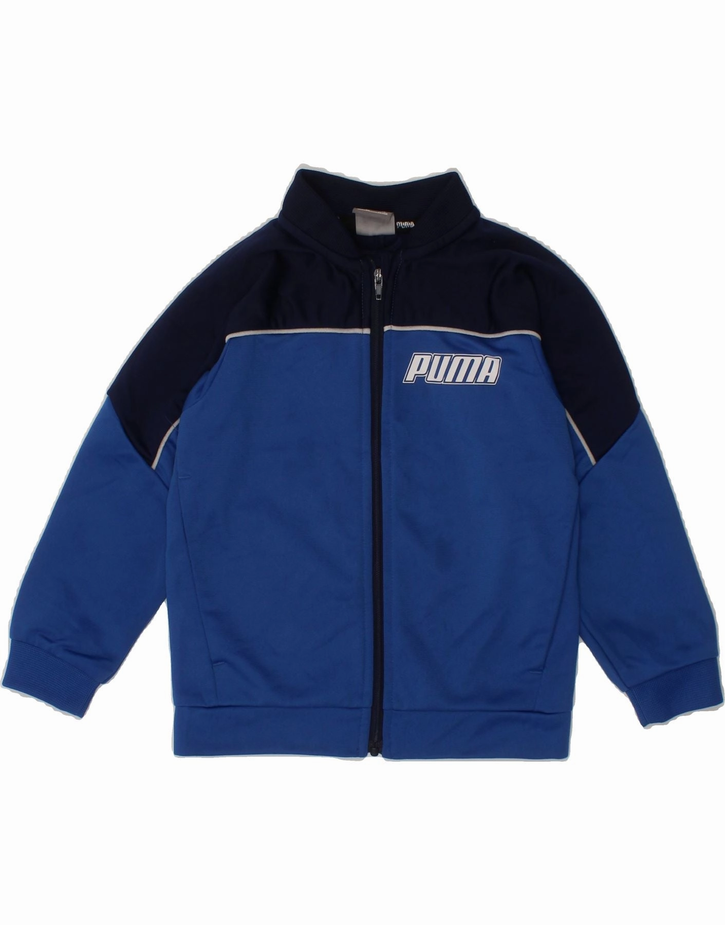 PUMA Baby Boys Tracksuit Top Jacket 12-18 Months Blue Colourblock Advocate Everyday Style